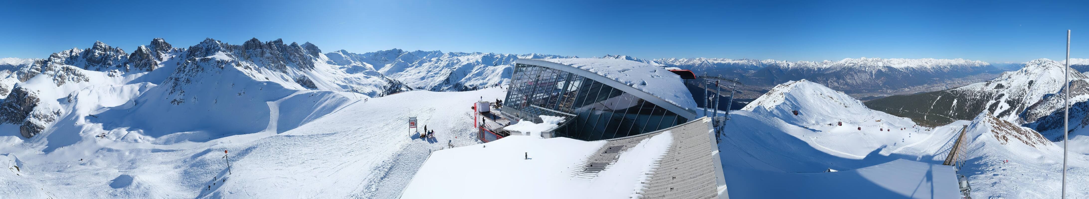 Archiv Foto Webcam Axamer Lizum: Bergstation Olympiabahn