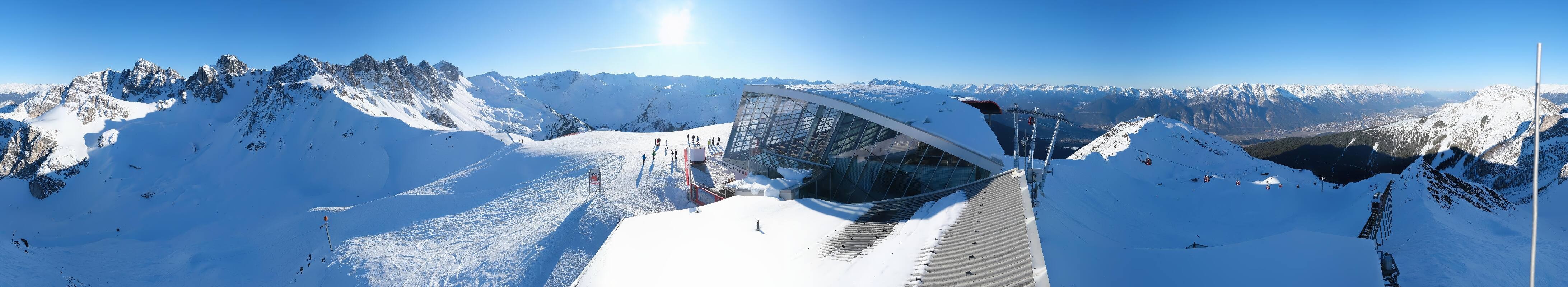 Archiv Foto Webcam Axamer Lizum: Bergstation Olympiabahn