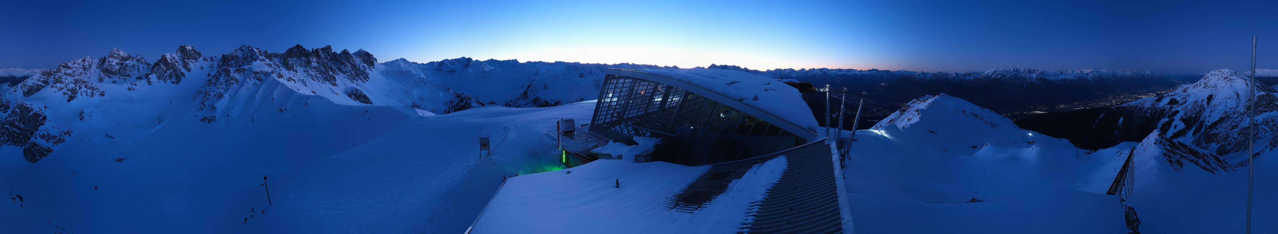 Archiv Foto Webcam Axamer Lizum: Bergstation Olympiabahn