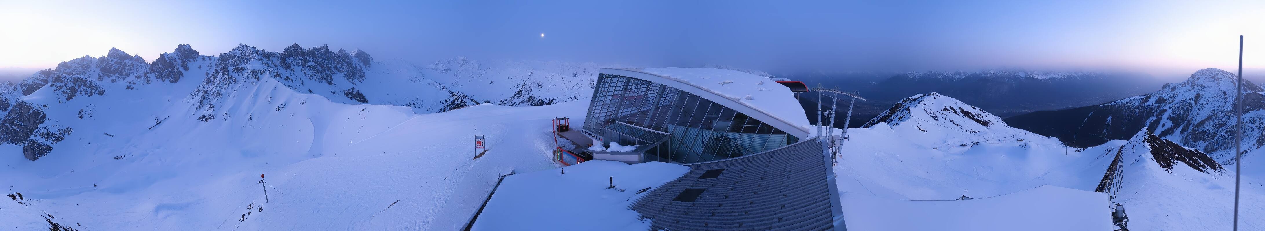 Archiv Foto Webcam Axamer Lizum: Bergstation Olympiabahn