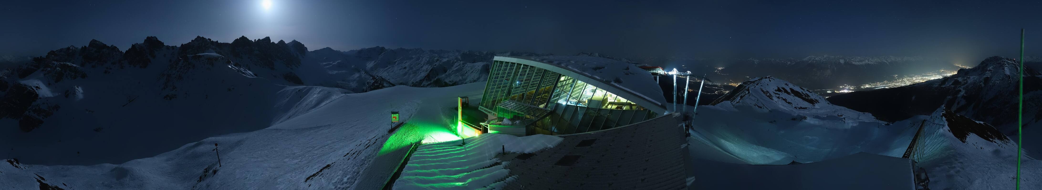 Archived image Webcam Axamer Lizum: Top station Olympia funicular