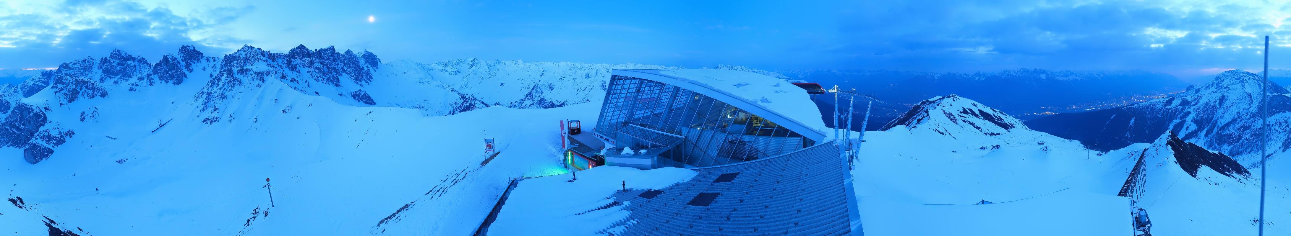 Archiv Foto Webcam Axamer Lizum: Bergstation Olympiabahn