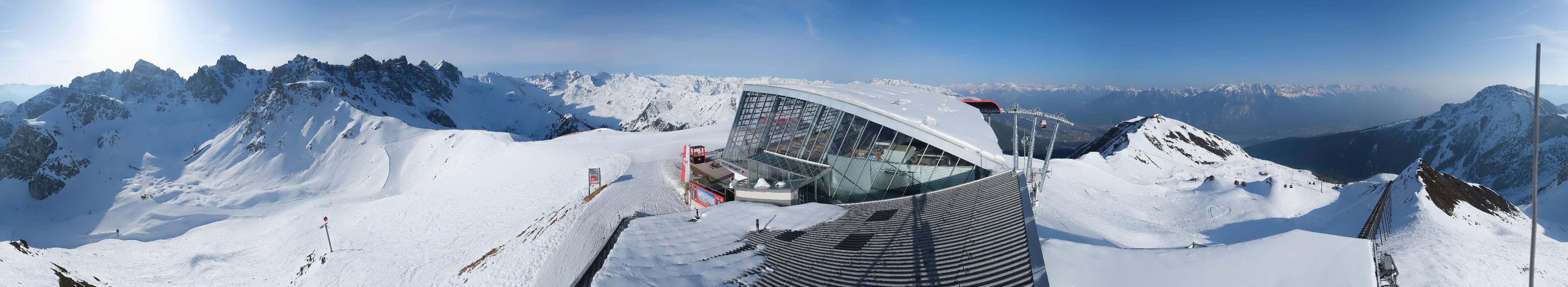 Archiv Foto Webcam Axamer Lizum: Bergstation Olympiabahn