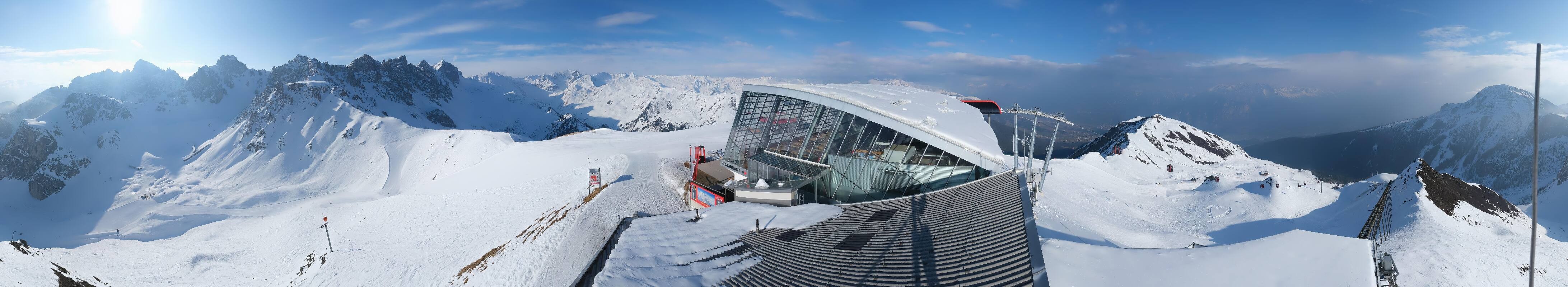 Archiv Foto Webcam Axamer Lizum: Bergstation Olympiabahn