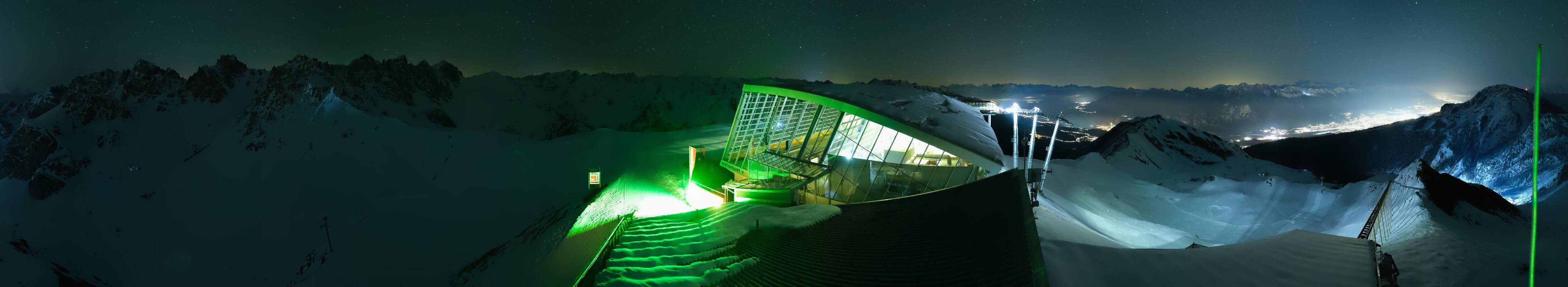 Archived image Webcam Axamer Lizum: Top station Olympia funicular