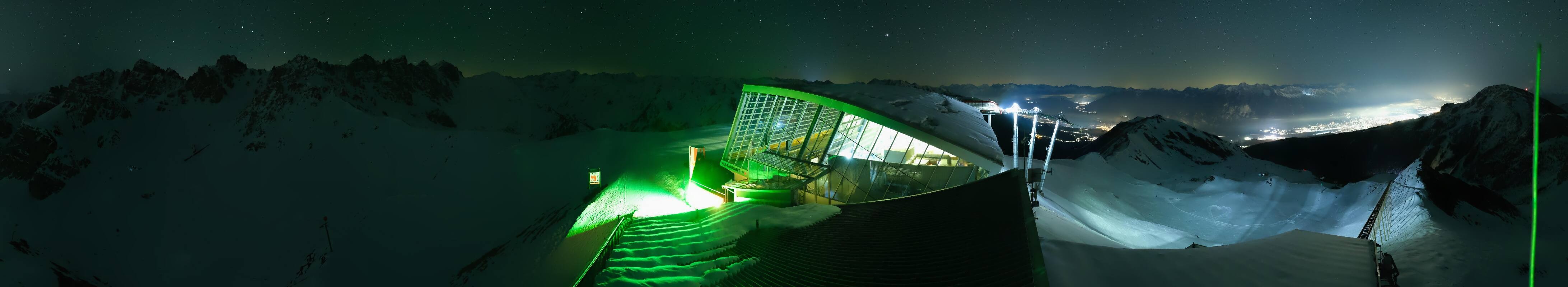 Archived image Webcam Axamer Lizum: Top station Olympia funicular