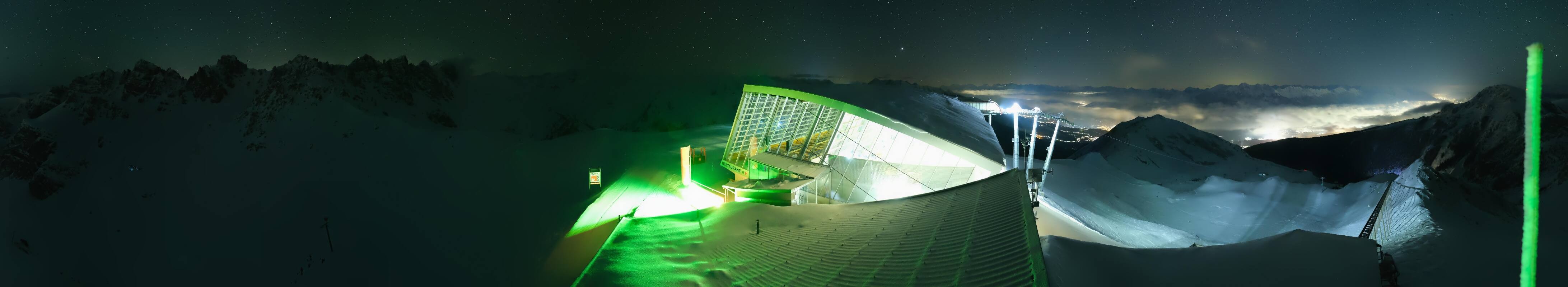 Archiv Foto Webcam Axamer Lizum: Bergstation Olympiabahn