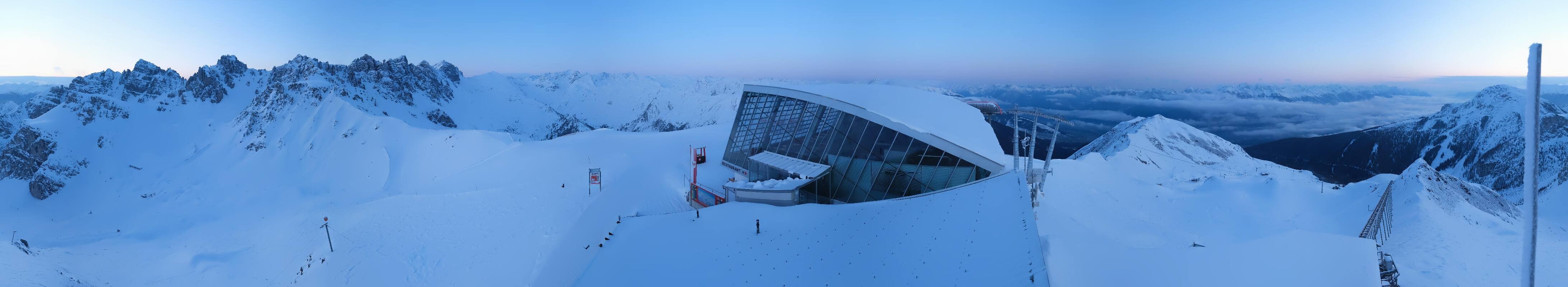 Archiv Foto Webcam Axamer Lizum: Bergstation Olympiabahn