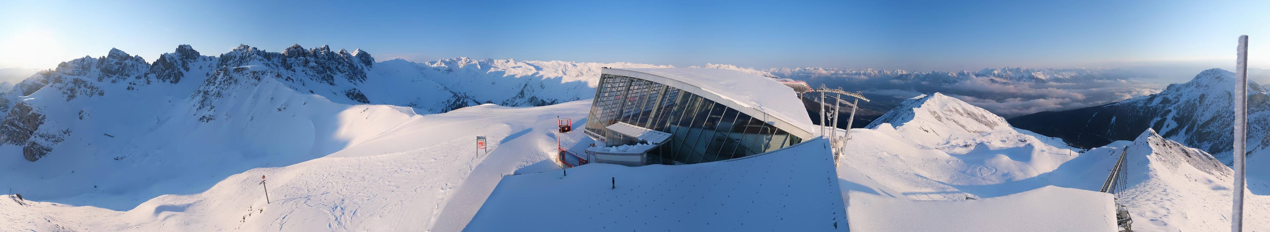 Archiv Foto Webcam Axamer Lizum: Bergstation Olympiabahn