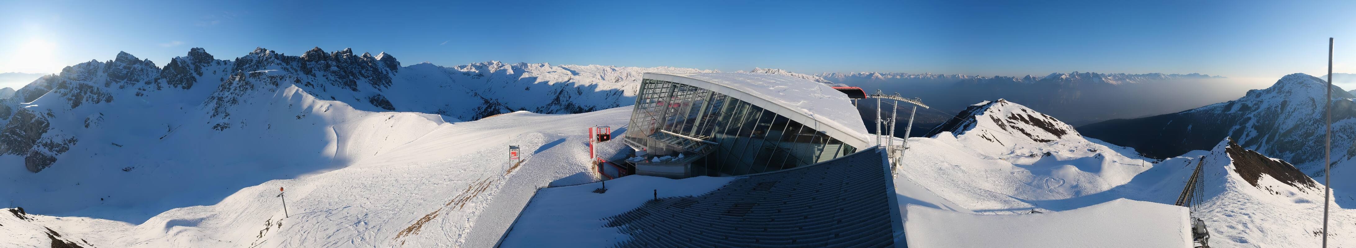 Archiv Foto Webcam Axamer Lizum: Bergstation Olympiabahn
