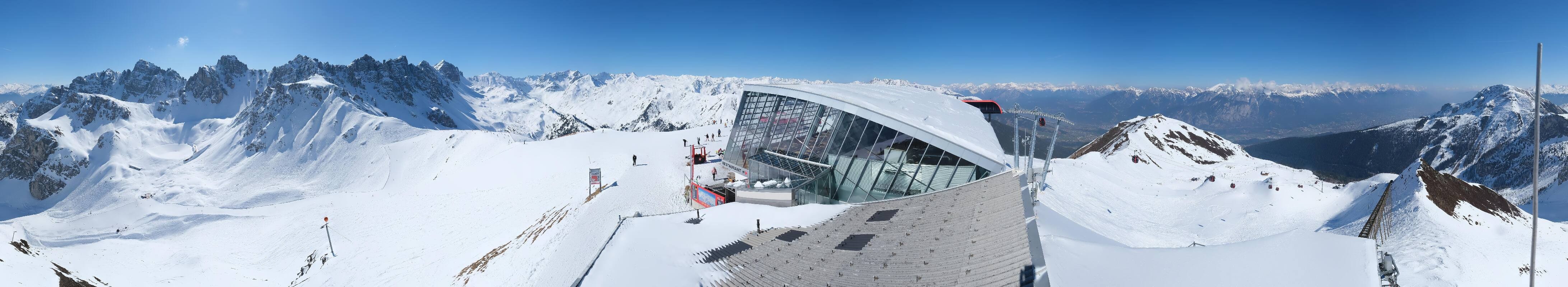 Archiv Foto Webcam Axamer Lizum: Bergstation Olympiabahn