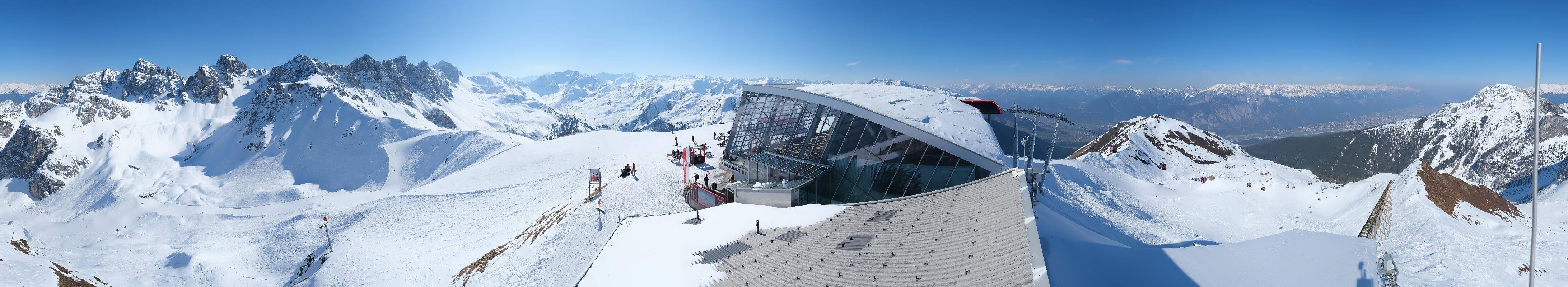 Archiv Foto Webcam Axamer Lizum: Bergstation Olympiabahn