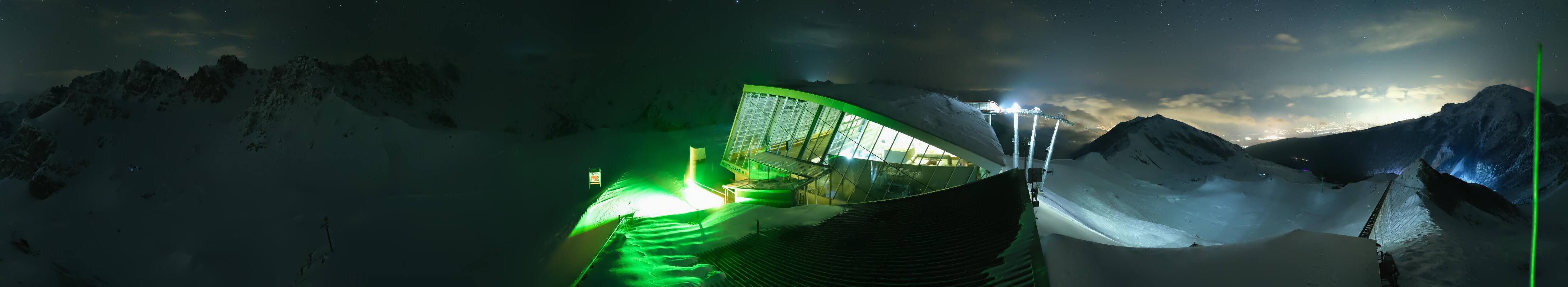 Archived image Webcam Axamer Lizum: Top station Olympia funicular