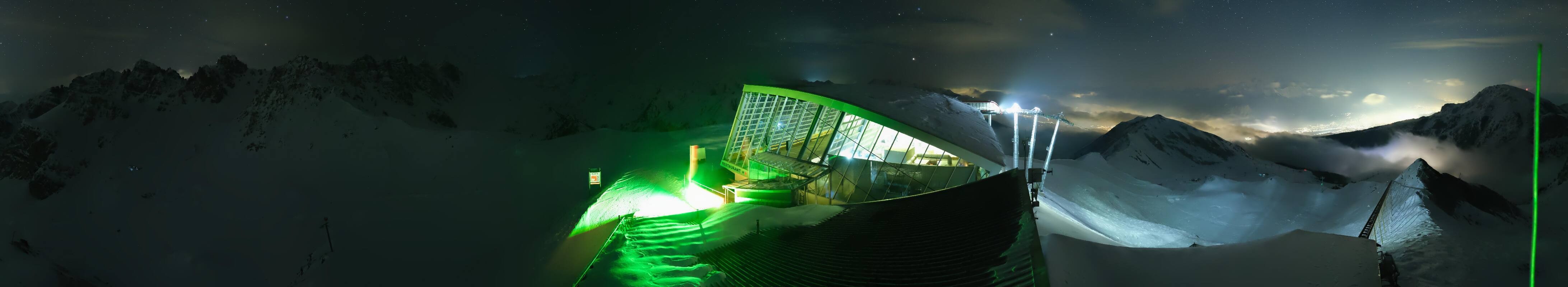 Archived image Webcam Axamer Lizum: Top station Olympia funicular