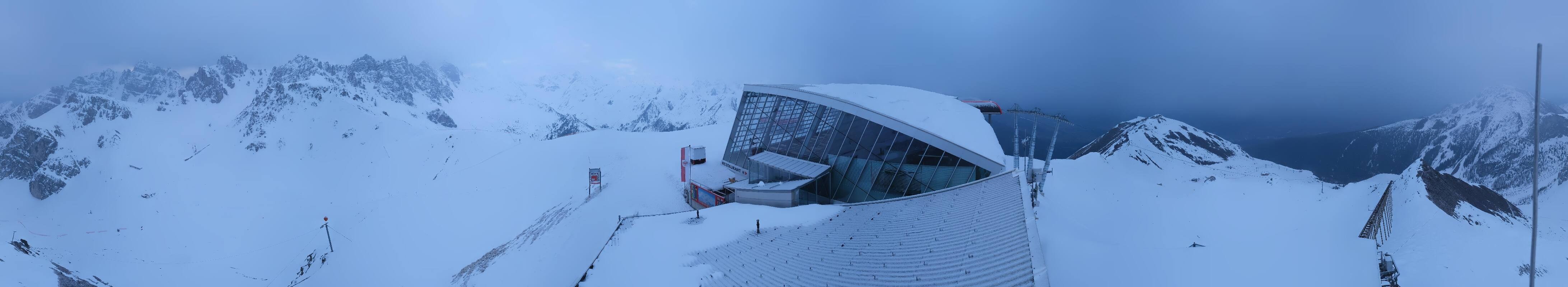 Archiv Foto Webcam Axamer Lizum: Bergstation Olympiabahn