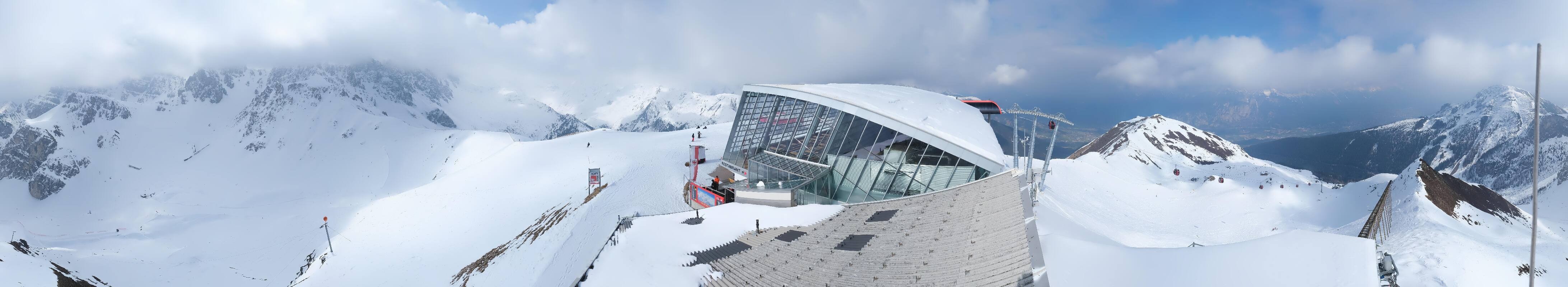 Archiv Foto Webcam Axamer Lizum: Bergstation Olympiabahn