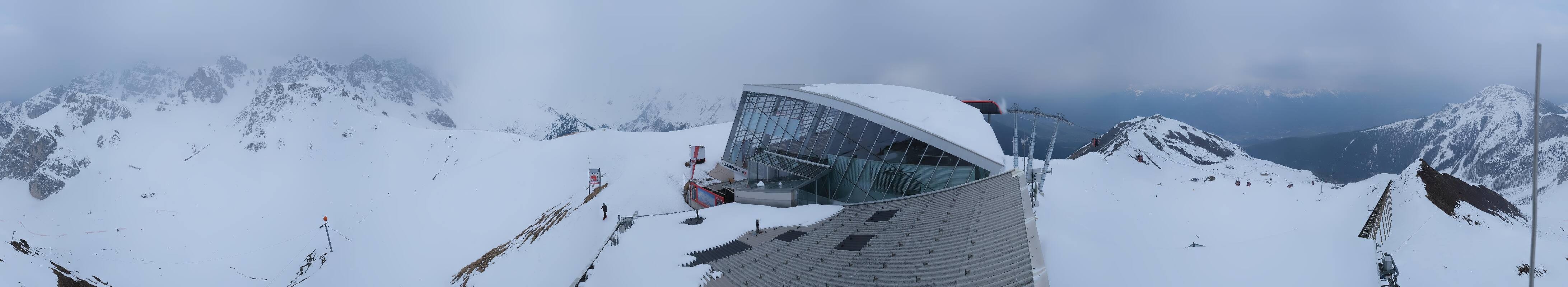 Archiv Foto Webcam Axamer Lizum: Bergstation Olympiabahn