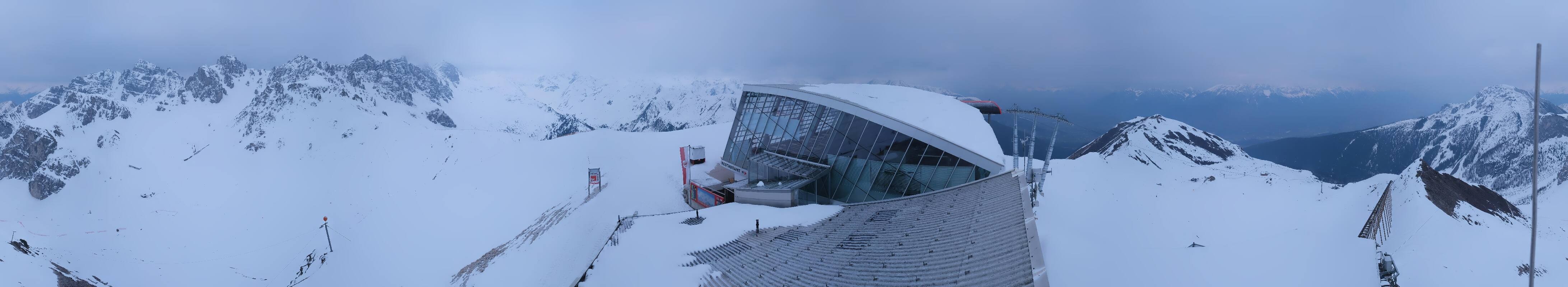 Archiv Foto Webcam Axamer Lizum: Bergstation Olympiabahn