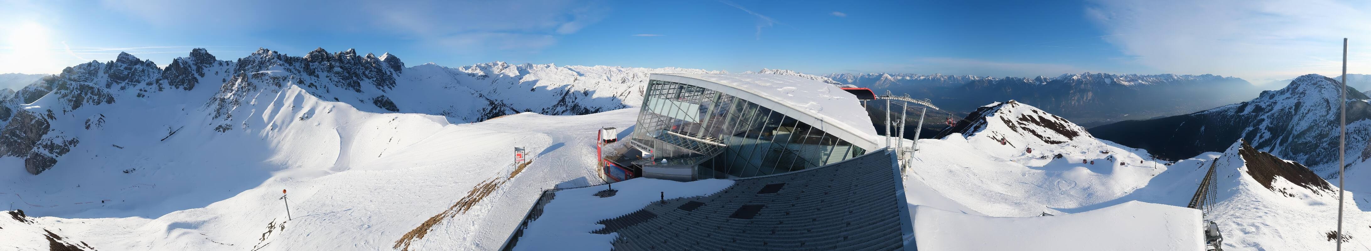 Archiv Foto Webcam Axamer Lizum: Bergstation Olympiabahn