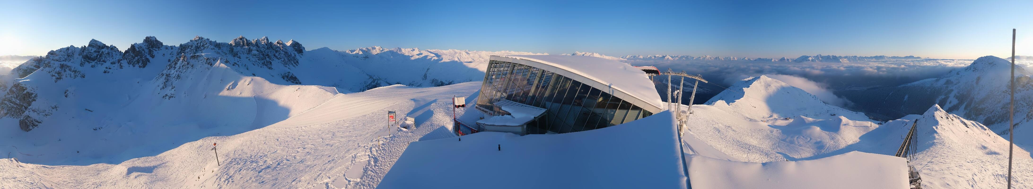 Archiv Foto Webcam Axamer Lizum: Bergstation Olympiabahn