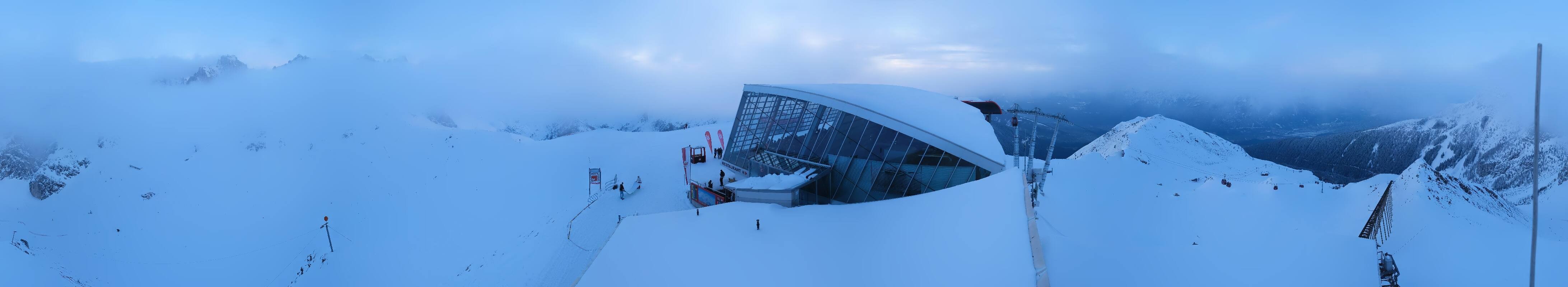 Archiv Foto Webcam Axamer Lizum: Bergstation Olympiabahn