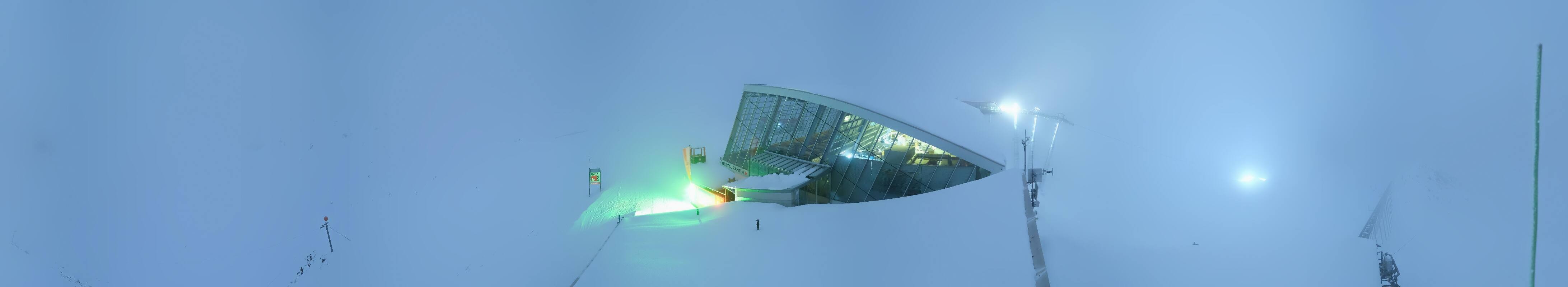 Archived image Webcam Axamer Lizum: Top station Olympia funicular