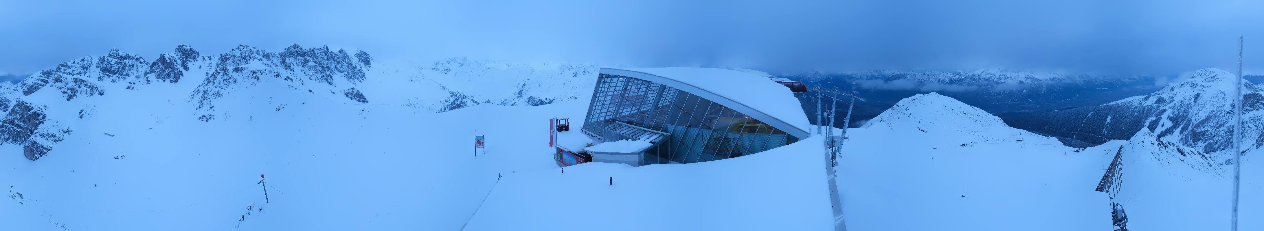 Archiv Foto Webcam Axamer Lizum: Bergstation Olympiabahn