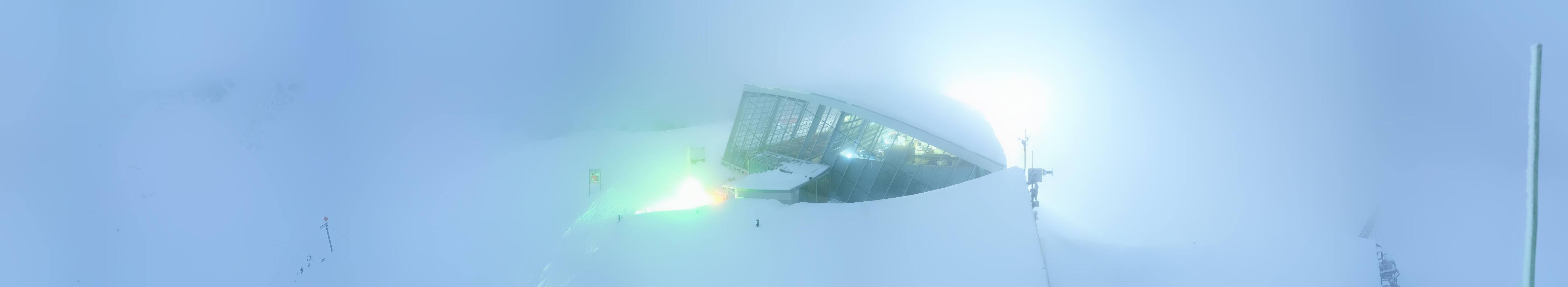 Archived image Webcam Axamer Lizum: Top station Olympia funicular