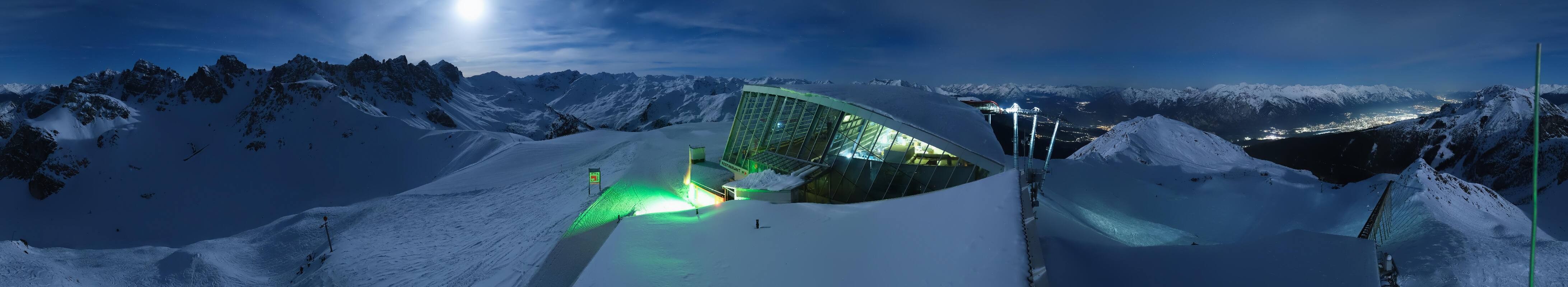 Archived image Webcam Axamer Lizum: Top station Olympia funicular