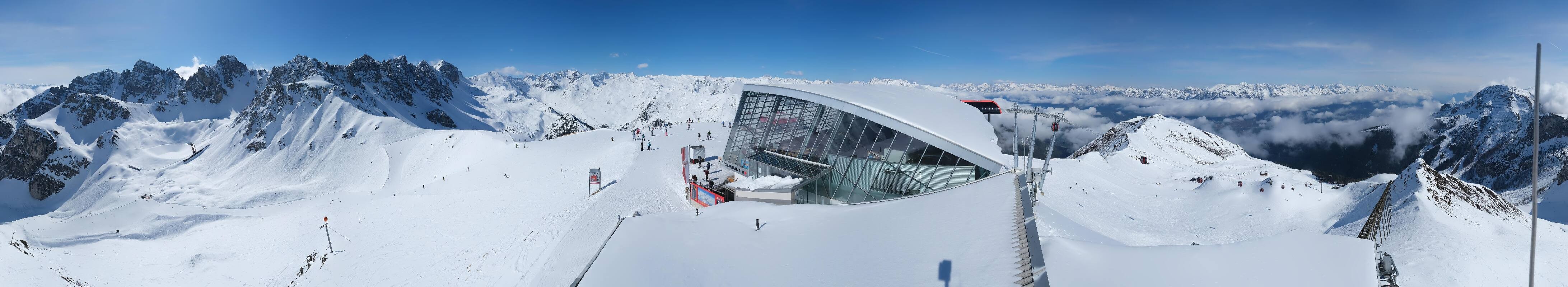 Archiv Foto Webcam Axamer Lizum: Bergstation Olympiabahn