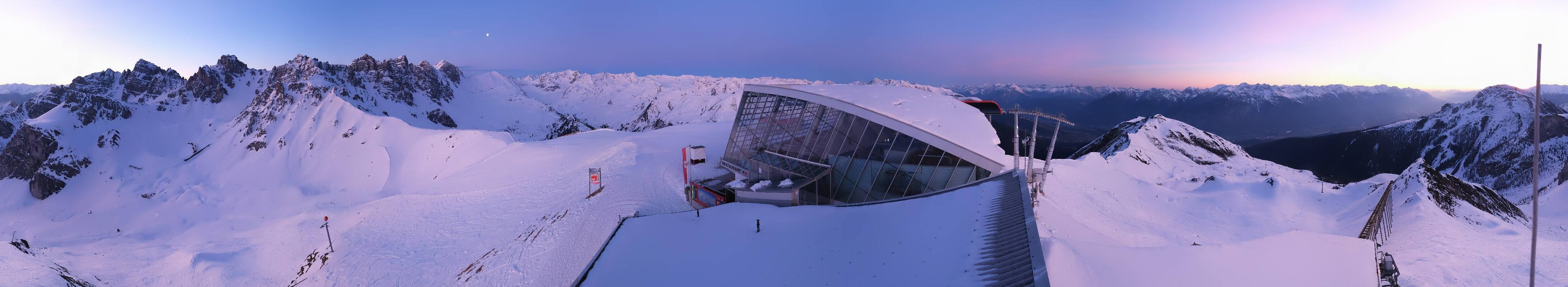 Archiv Foto Webcam Axamer Lizum: Bergstation Olympiabahn