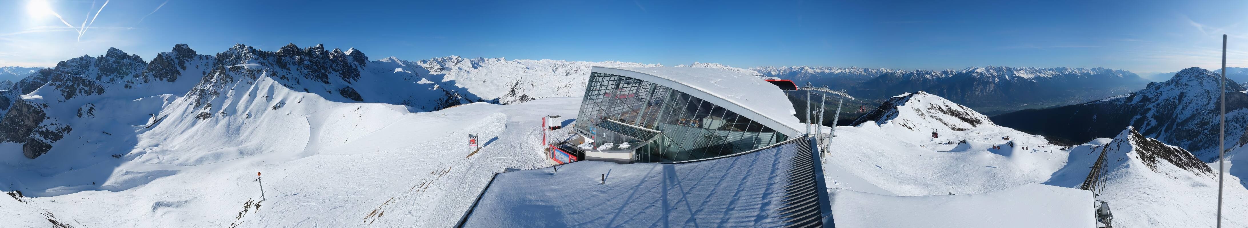 Archiv Foto Webcam Axamer Lizum: Bergstation Olympiabahn