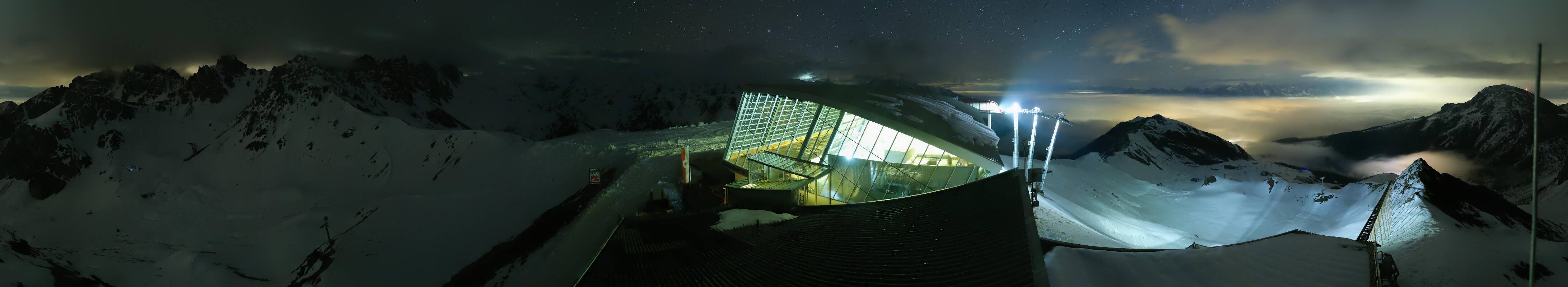 Archiv Foto Webcam Axamer Lizum: Bergstation Olympiabahn