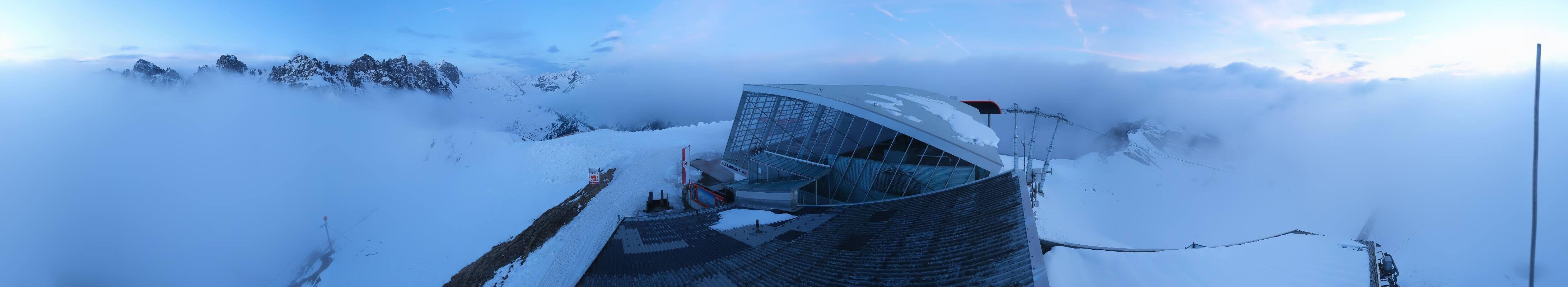 Archiv Foto Webcam Axamer Lizum: Bergstation Olympiabahn