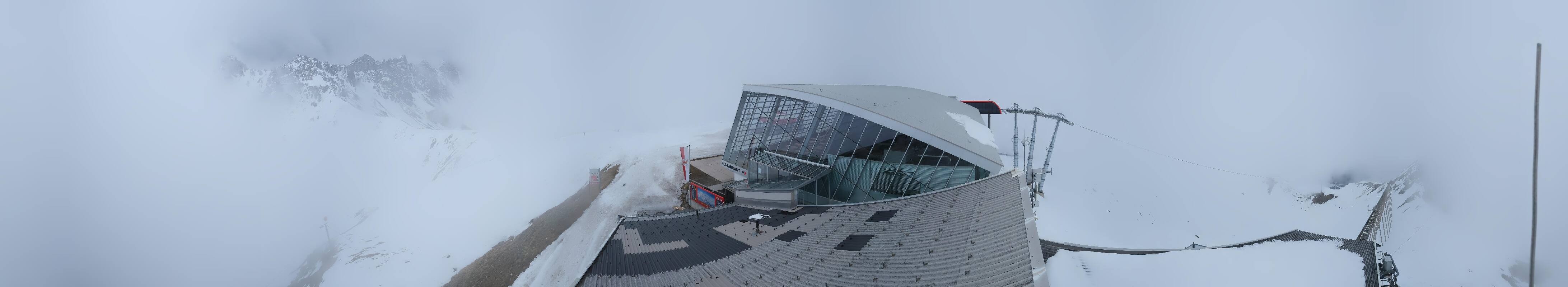 Archived image Webcam Axamer Lizum: Top station Olympia funicular