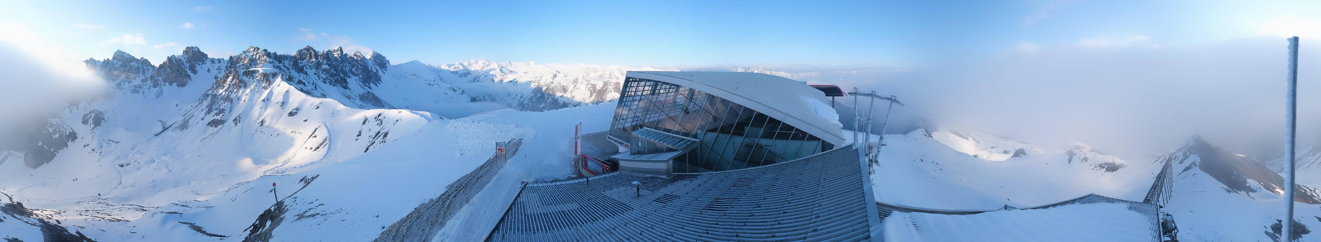 Archiv Foto Webcam Axamer Lizum: Bergstation Olympiabahn