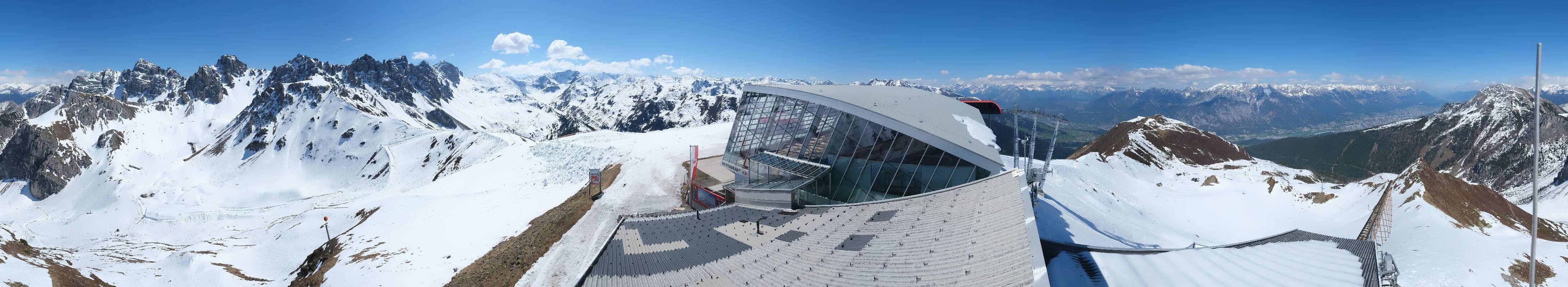 Archiv Foto Webcam Axamer Lizum: Bergstation Olympiabahn