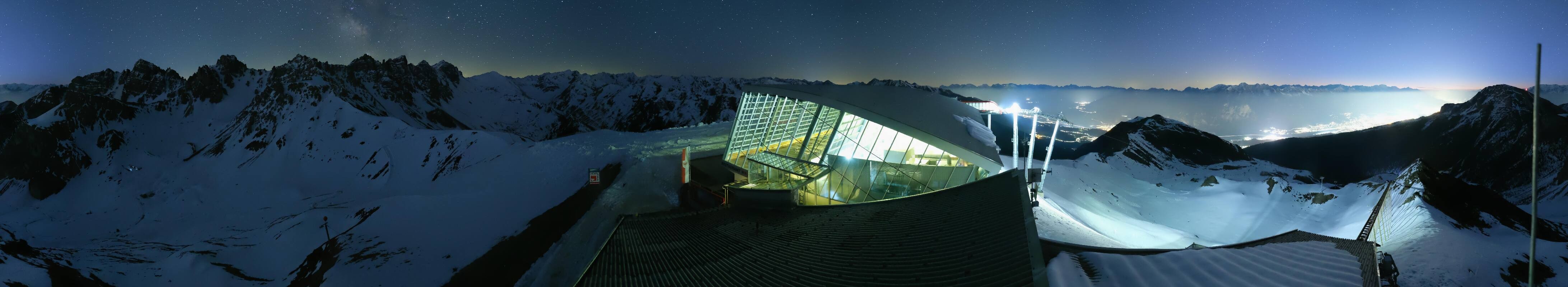 Archiv Foto Webcam Axamer Lizum: Bergstation Olympiabahn