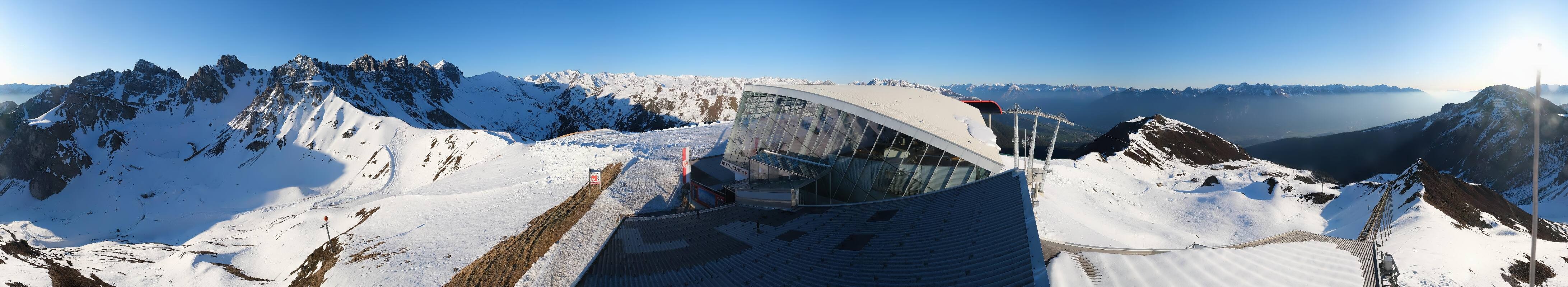 Archiv Foto Webcam Axamer Lizum: Bergstation Olympiabahn