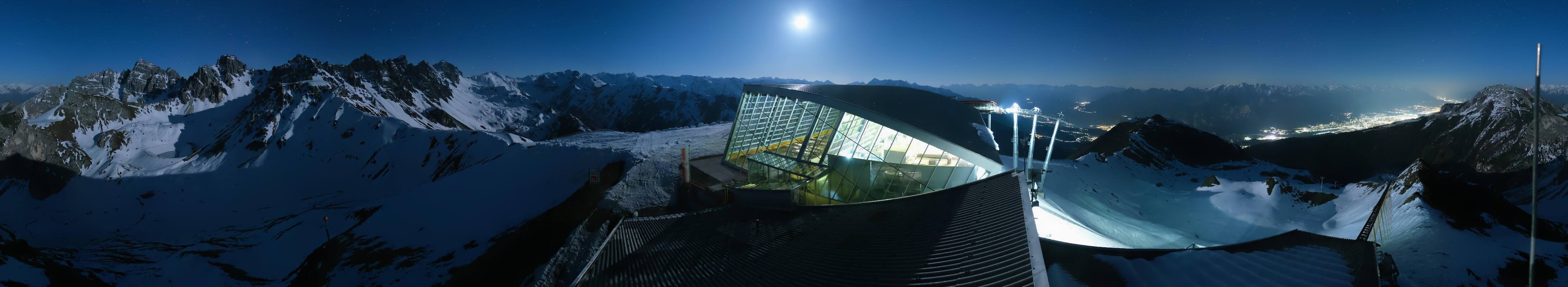 Archiv Foto Webcam Axamer Lizum: Bergstation Olympiabahn