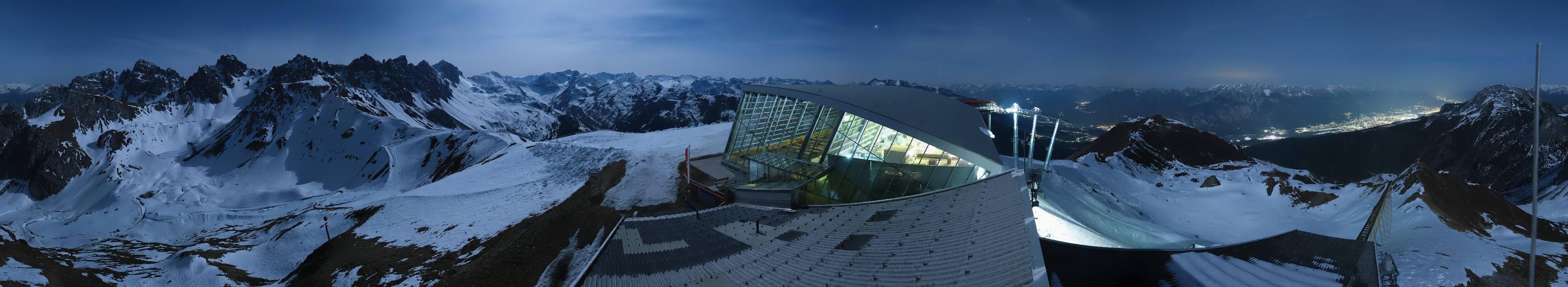 Archiv Foto Webcam Axamer Lizum: Bergstation Olympiabahn