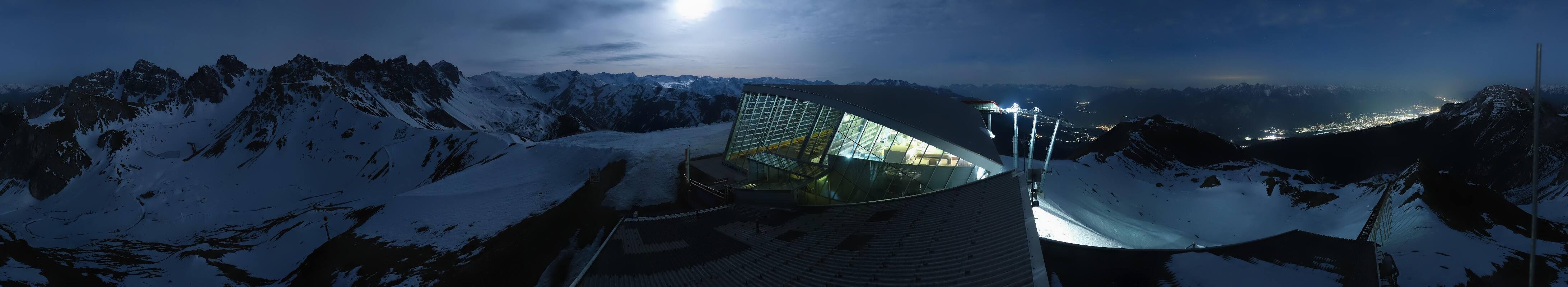 Archiv Foto Webcam Axamer Lizum: Bergstation Olympiabahn