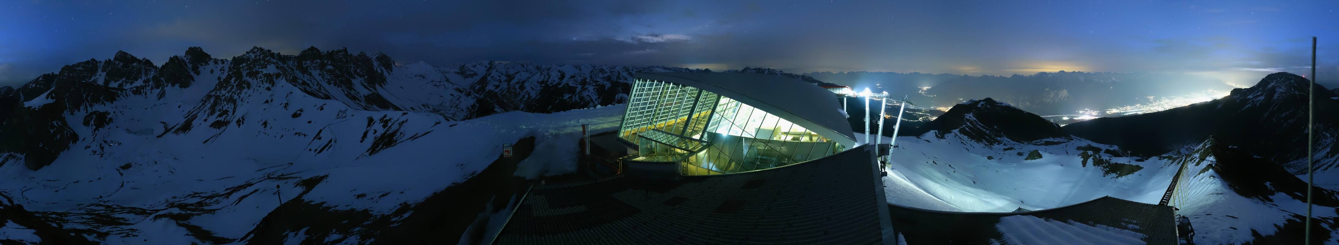 Archiv Foto Webcam Axamer Lizum: Bergstation Olympiabahn