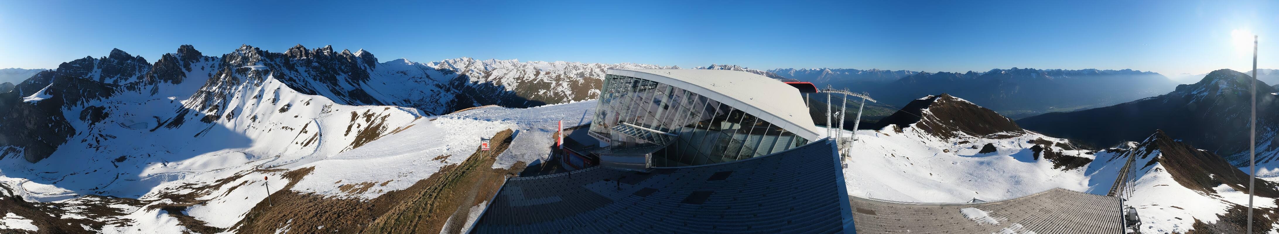 Archiv Foto Webcam Axamer Lizum: Bergstation Olympiabahn