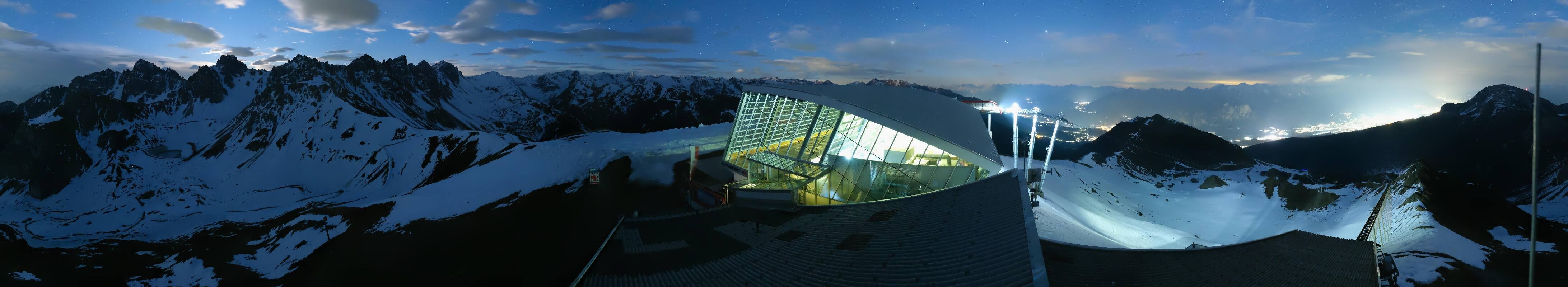 Archiv Foto Webcam Axamer Lizum: Bergstation Olympiabahn