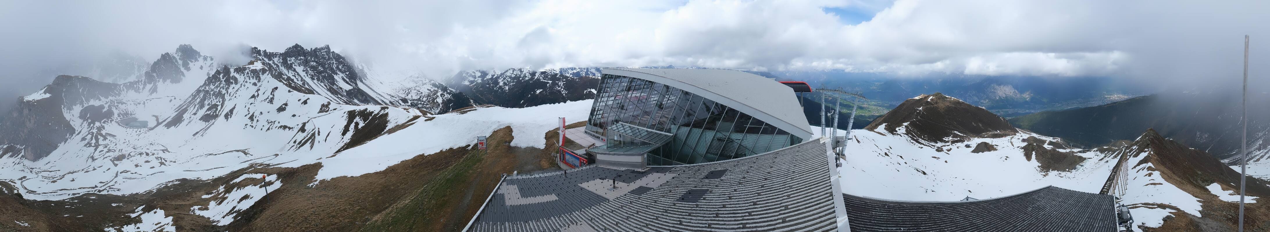 Archiv Foto Webcam Axamer Lizum: Bergstation Olympiabahn