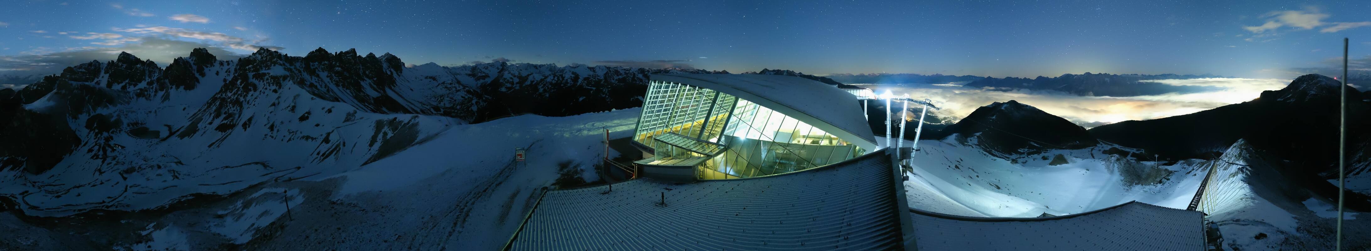 Archiv Foto Webcam Axamer Lizum: Bergstation Olympiabahn