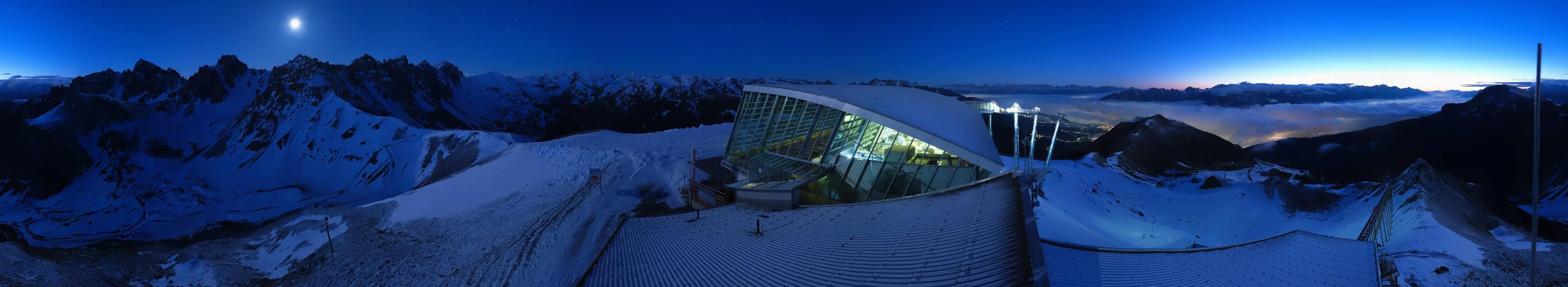 Archiv Foto Webcam Axamer Lizum: Bergstation Olympiabahn