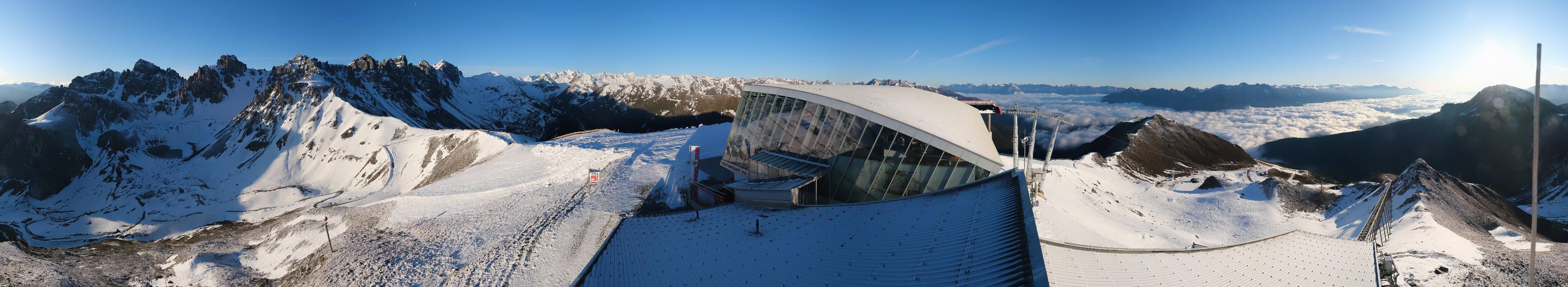 Archiv Foto Webcam Axamer Lizum: Bergstation Olympiabahn