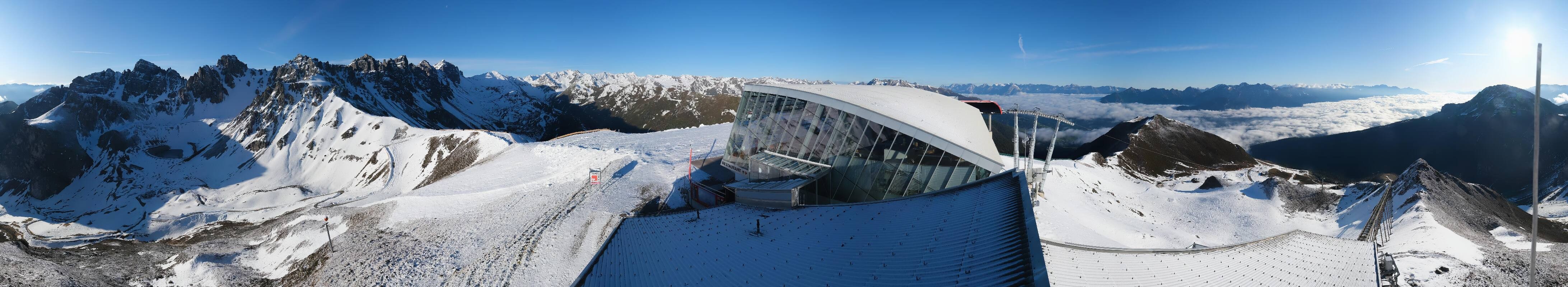 Archiv Foto Webcam Axamer Lizum: Bergstation Olympiabahn